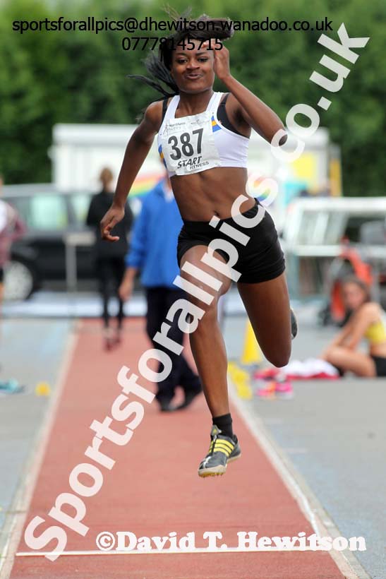 Under-17 womens triple jump, Northern Under-15 and under-17 Championships, Wigan. Photo: David T. Hewitson/Sports for All Pics